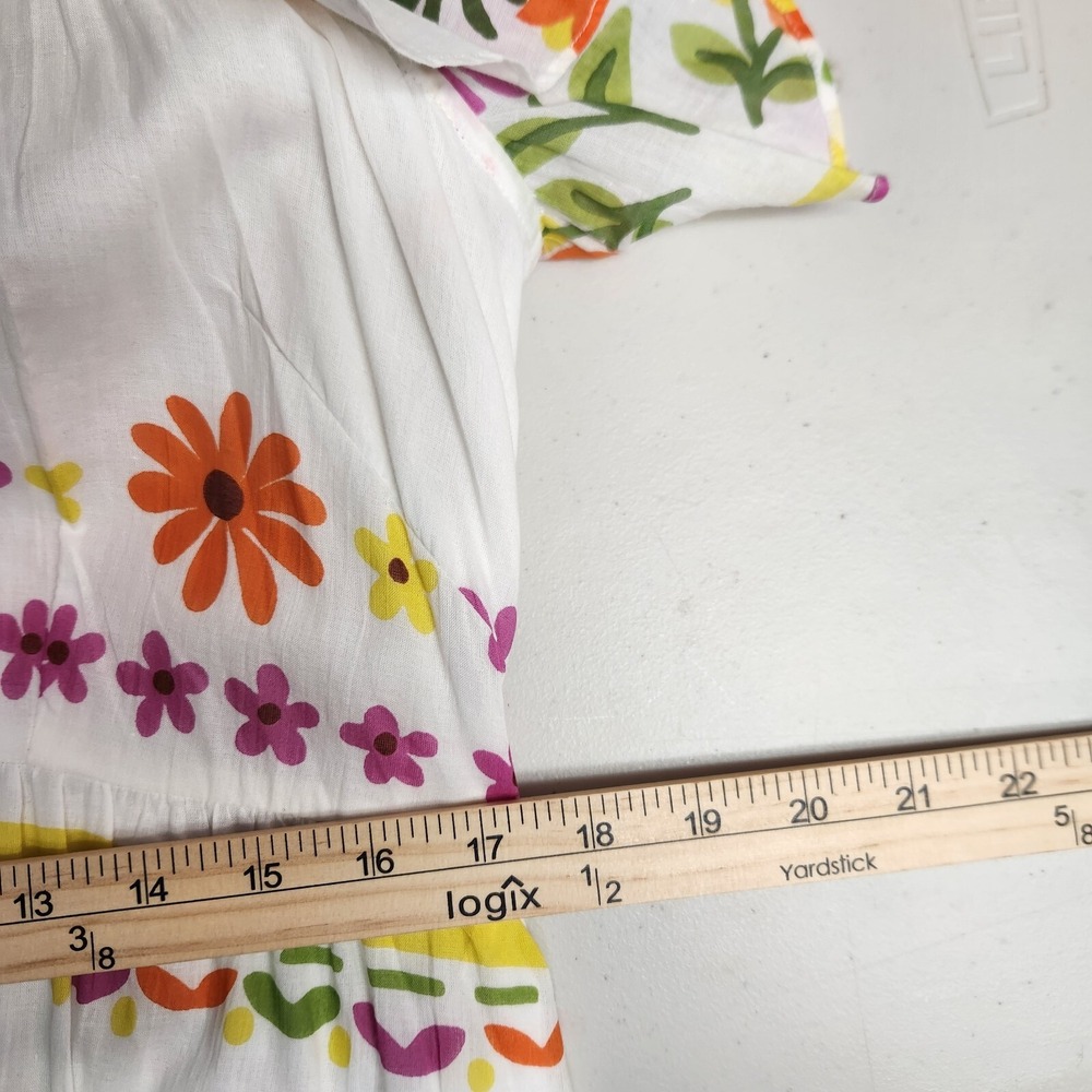 Banjanan Betty Womens XL in Flora Summer White w/pockets Boho Cottagecore Fairy - Picture 8 of 8